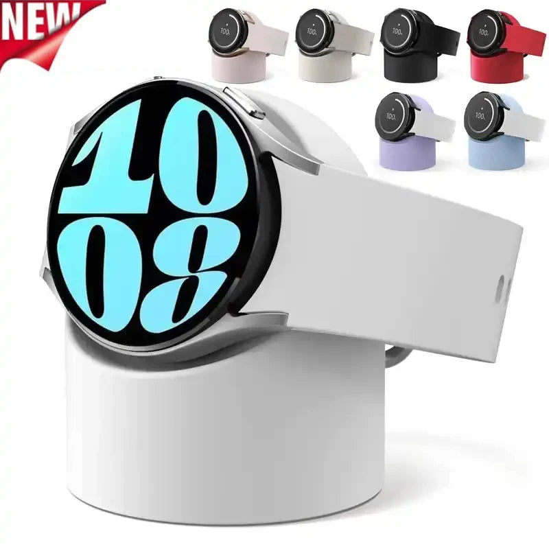Compatible with Samsung Galaxy 3 4 5 Watch Charger Stand 44mm 44mm 45mm Galaxy Watch 5 Pro Charger Silicone Stand Charging Base Zpaxo