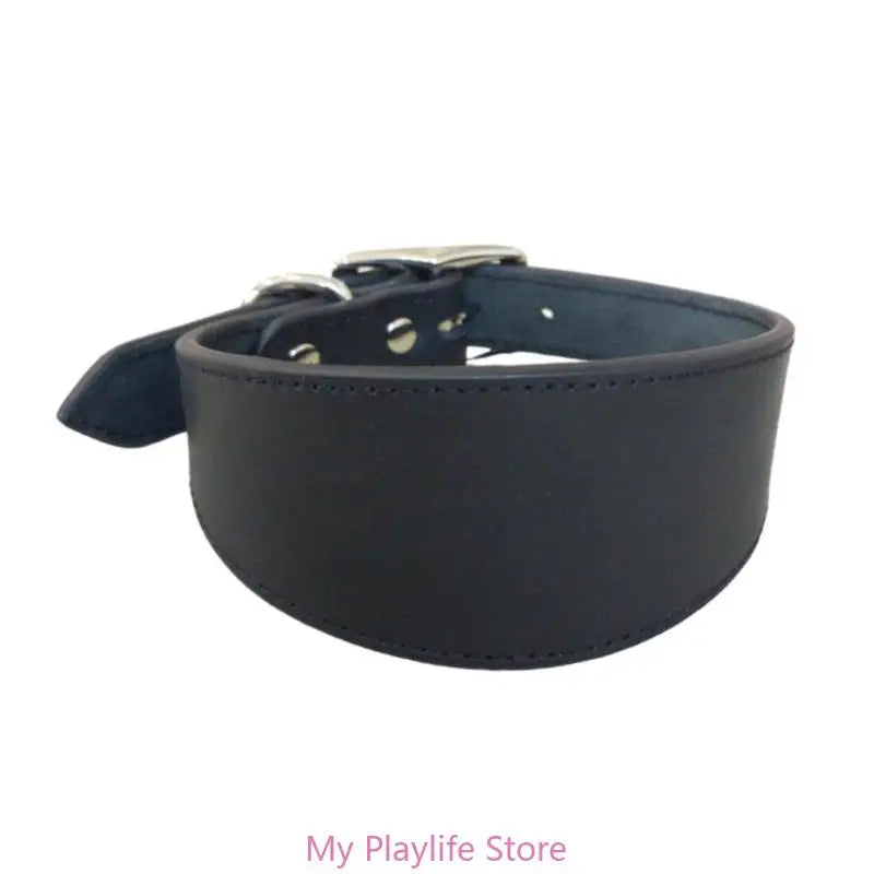 Collar Whippet Leather Soft Suede Pedded Wide Collars Lurcher and Italian Greyhound Saluki Sighthound Dog Supplies Zpaxo Black S