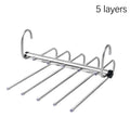 Folding Magic Pants Hangers 5 9layers Stainless Steel Space Saving