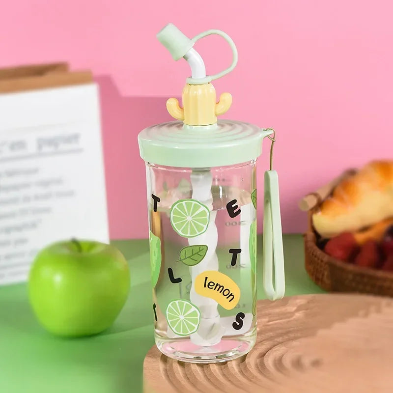 Hot Mixing Plastic Water Cup, Large Capacity Straw Cup, Student Portable and Easy To Use Cup, Dual-use Milk Coffee Gift liyi Zpaxo Green