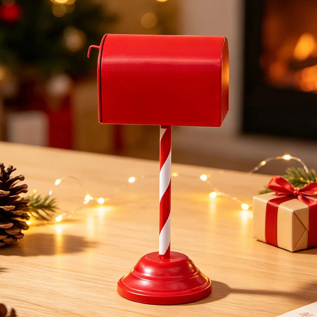 Christmas Mailbox Decoration Retro Metal Interactive Centerpiece