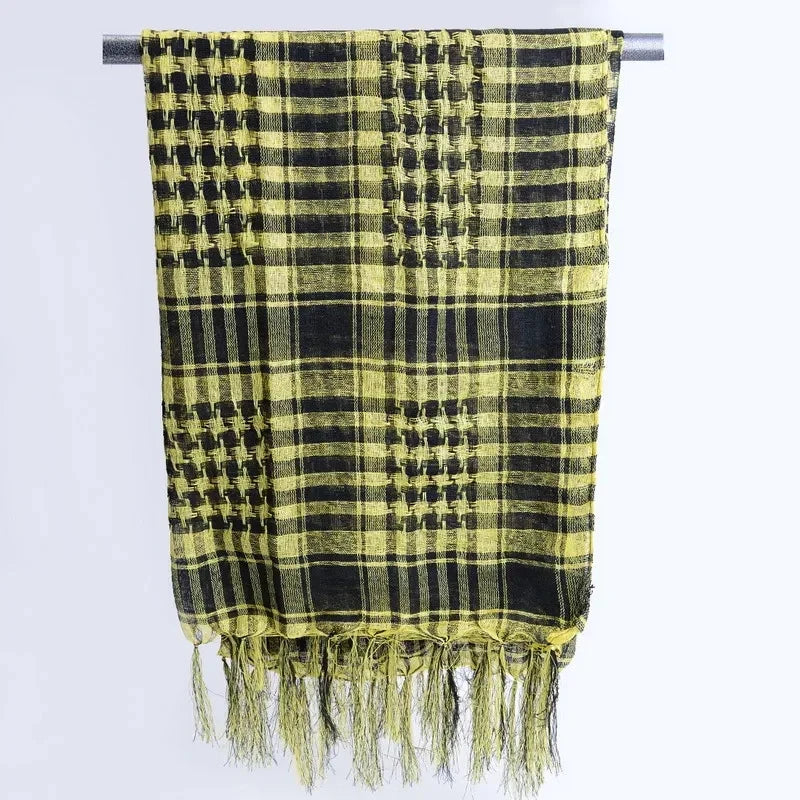 Plaid Tartan Keffiyeh Scarf – Unisex Neck Warmer Shawl