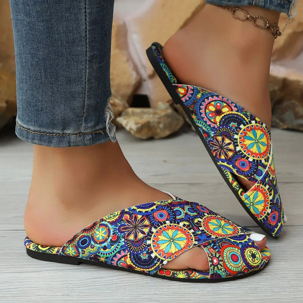 Women Anti-slip Shoes Summer Comfortable Open Toe Sandals Big Light