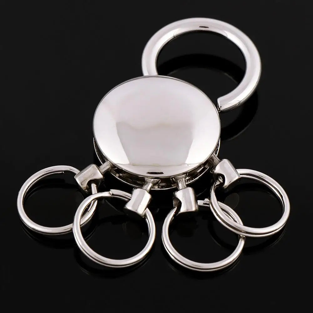 Shackle Hombre Rings Chain Keyring Waist on Keychain Clip Key Chain 4 Ring Keyring Detachable Keychain Holder Zpaxo