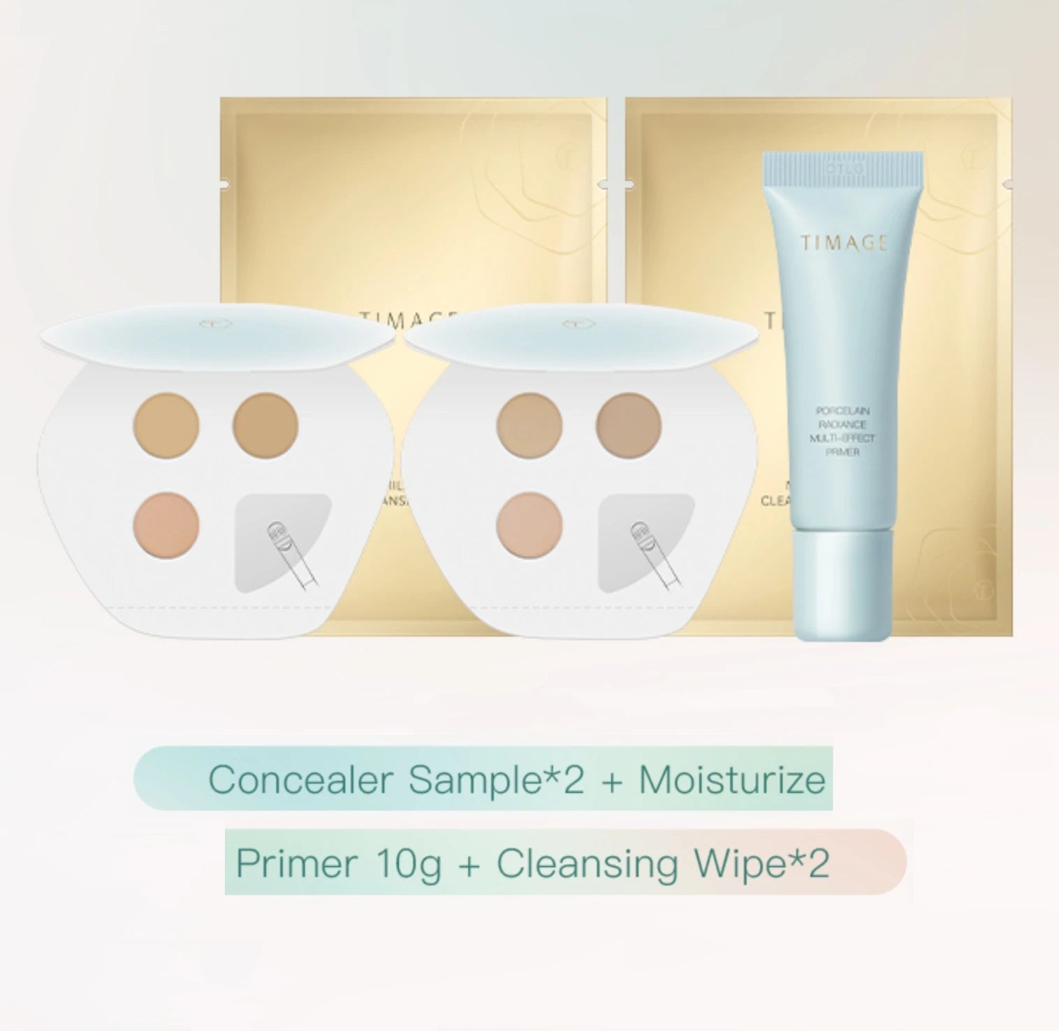 Timage Travel Suit Makeup Primer Concealer Palette Sample Foundation Zpaxo