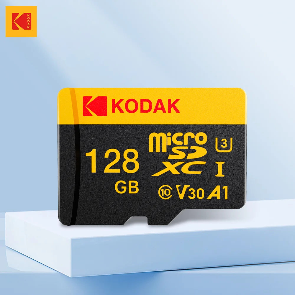 KODAK Micro SD Card 128GB 64GB 32GB 16GB Class 10 U3 100MB/s TF Memory Card + SD Adapter for 4K Video Drone Phone Zpaxo U3 128G