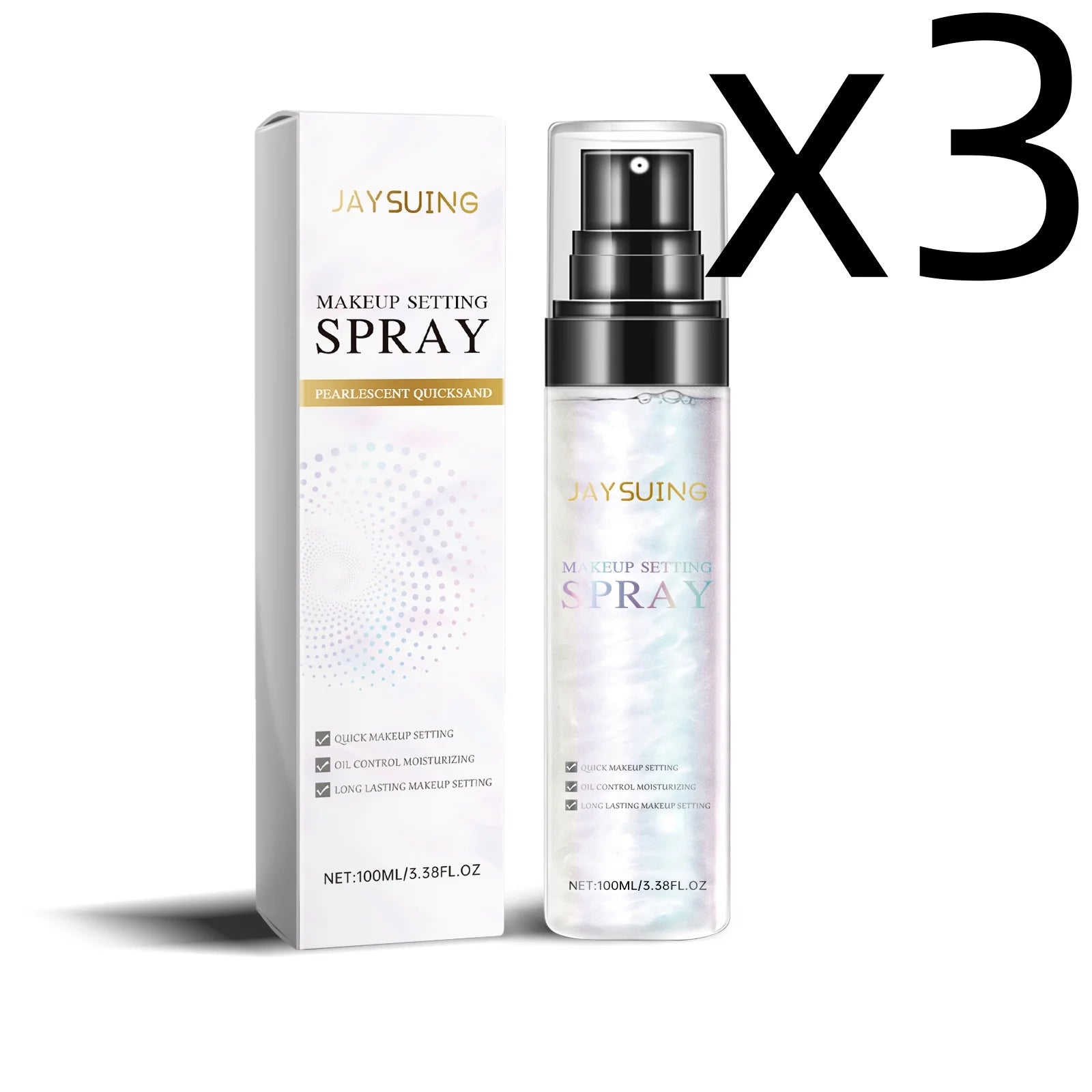 Jaysuing Makeup Setting Spray – Oil Control & Long-Last Hold Makeup Setting Spray Zpaxo 100ml Boxed X 3PCS