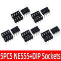 NE555P Timer IC 4.5-18V DIP-8 Chip with Socket Programmable Oscillator 10/20PCS Zpaxo 10pair