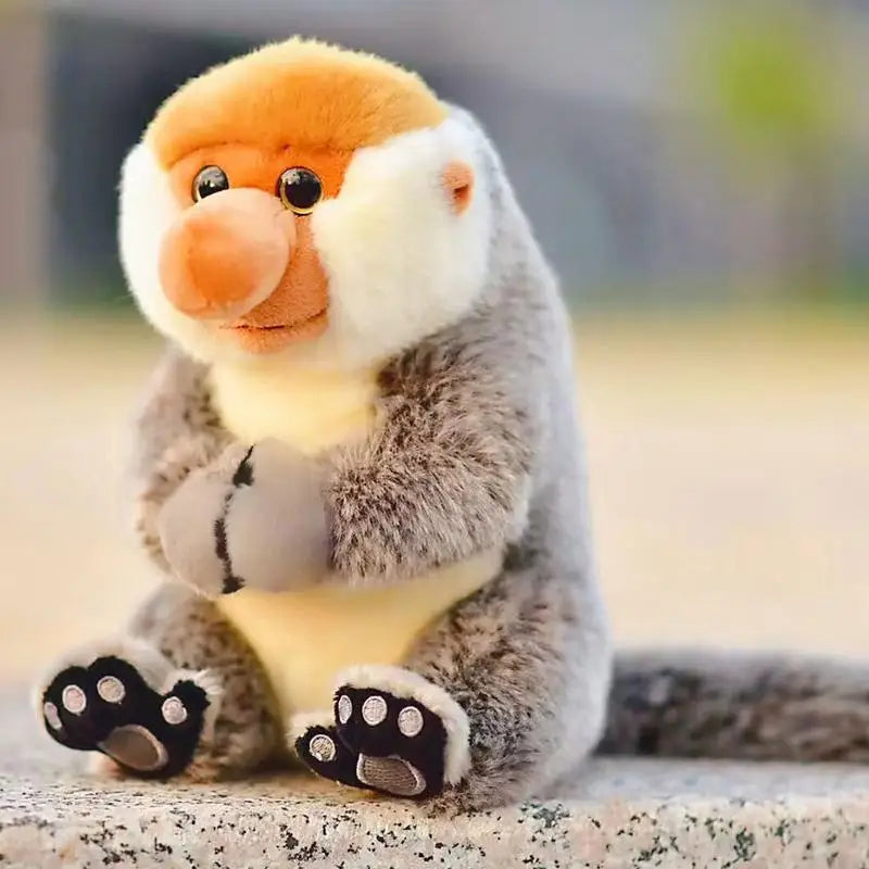 Stuffed Monkey Plush Stuffed Toys Monkey Plush Doll Sleep Aid Huggable Realistic Soft Doll Collectible Kids Toys For Bedroom Zpaxo