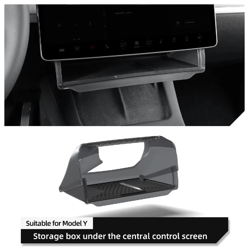 Center Console Screen Under Storage Box Tesla Model 3 Y Juniper