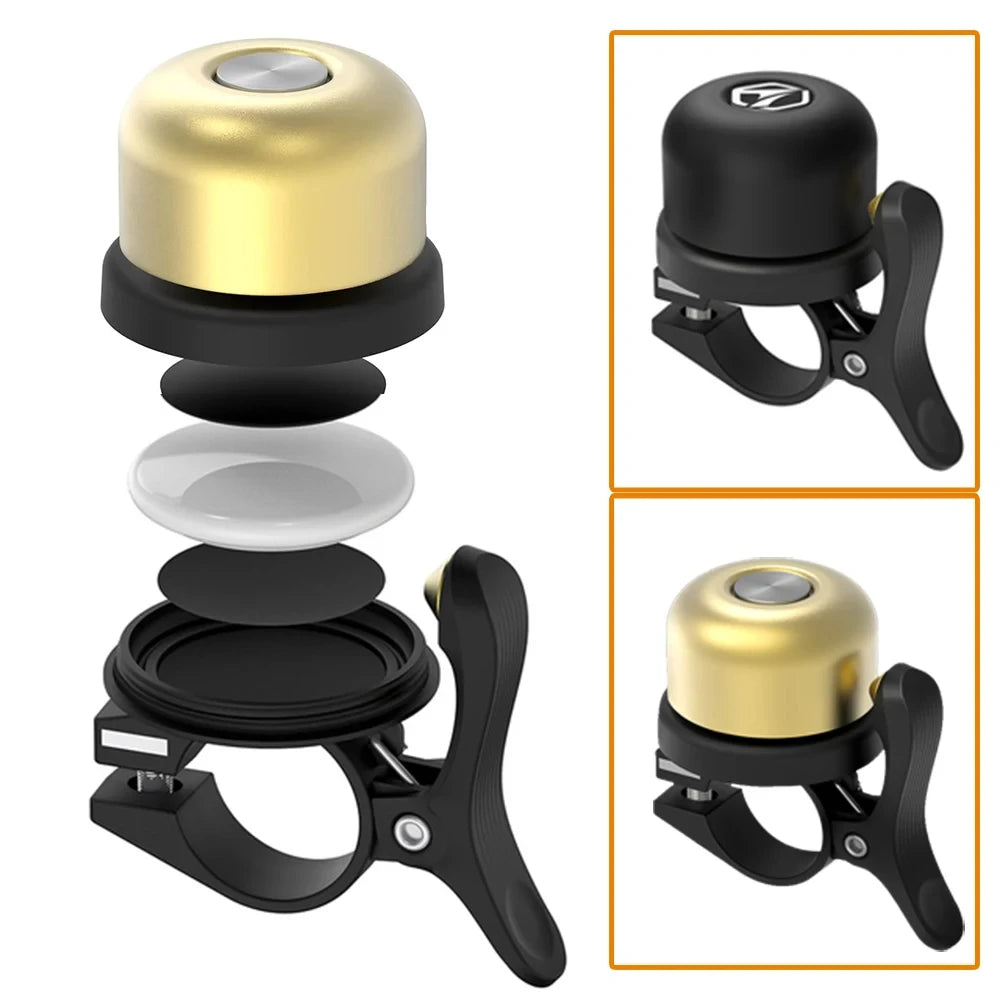 Bicycle Brass Bell For AirTag Case Anti-Theft Waterproof Bike Mount Bicycle Bell For Air Tag GPS Tracker Under Bike Bell Holder Zpaxo