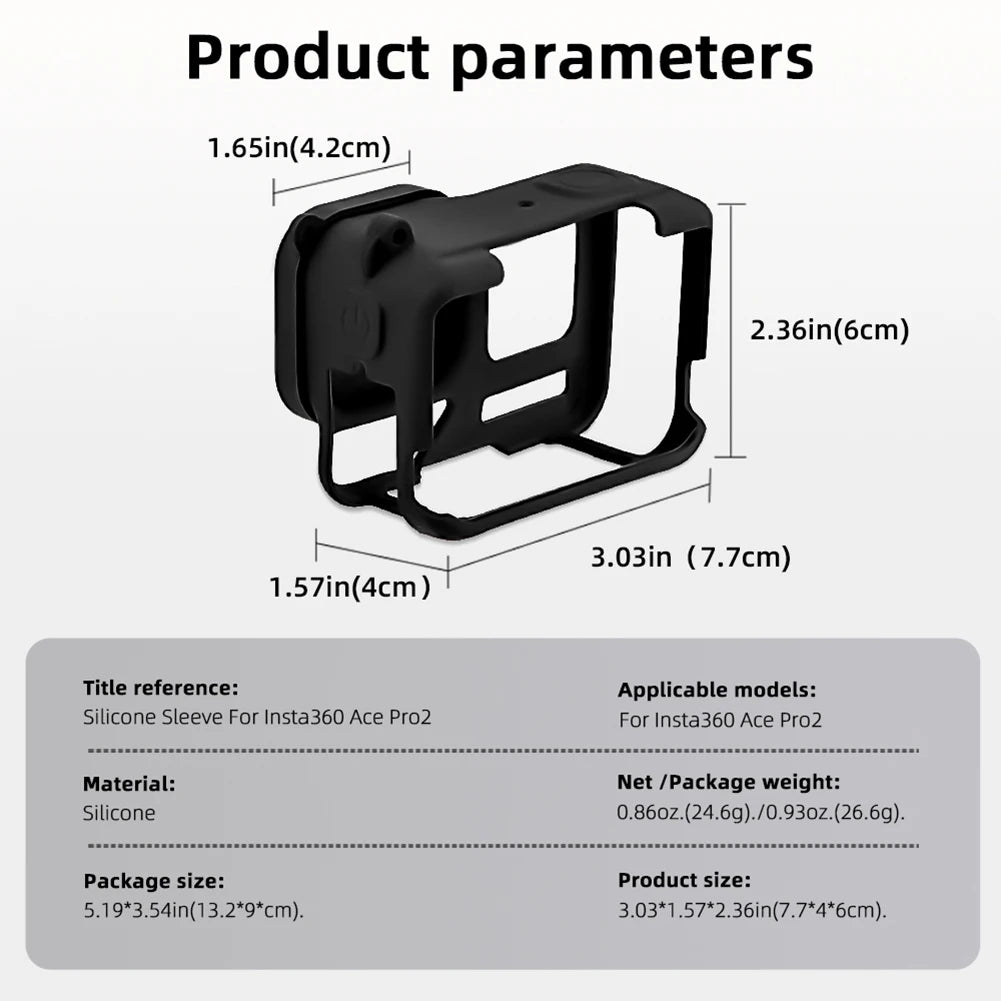 For Insta360 Ace Pro2 Sports Camera Body Cover Dust-Proof Portable Protective Case Anti-Scratch Sports Camera Protect Accessory Zpaxo