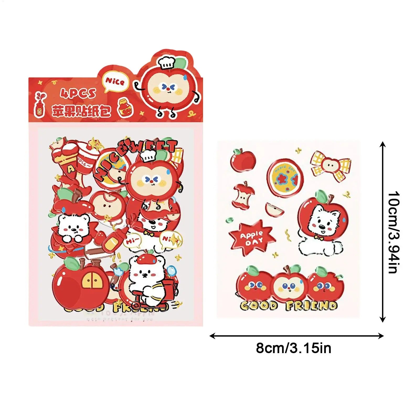 Water Bottle Stickers Fruit Design Aesthetic Decals Journal Stickers For Journals Phone Cases Laptops Water Bottles Notebooks Zpaxo