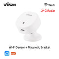 ZigBee/WiFi MmWave Human Presence Sensor Radar Movement Body Motion Detection With illuminance Tuya Smart Life Home Assistant Zpaxo Wi-Fi 24G Radar China Mainland