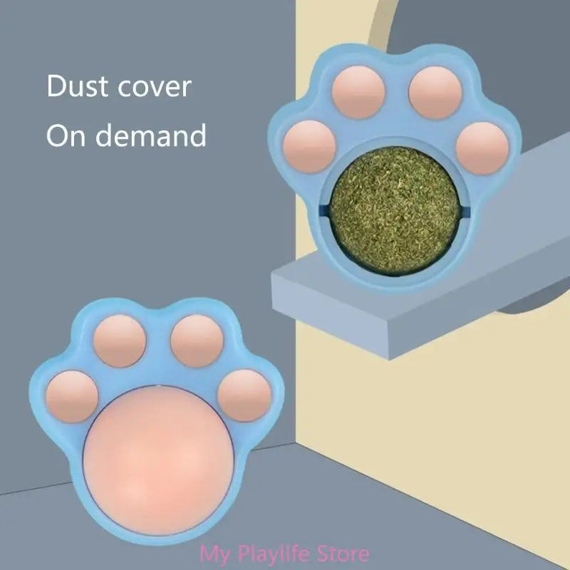 Cat Catnip Wall Ball Matatabi Catmint Toy Indoor Kitten Lick Dental