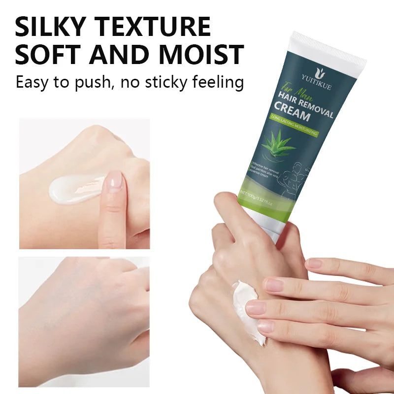 YUITIKUE Men's Hair Removal Cream – Sensitive Skin, 100g Hair Removal Cream Zpaxo