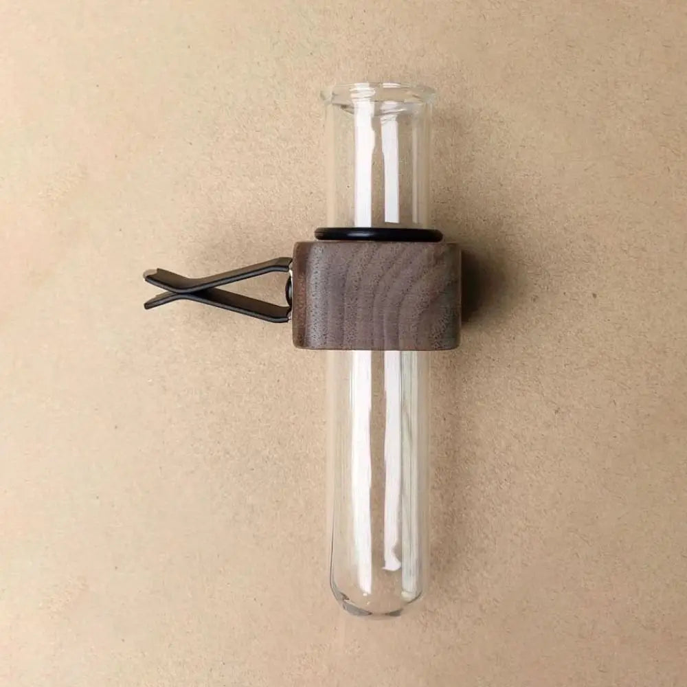 Secure Mini Car Flower Vase Clip Creative Elegant Vent Walnut Glass Zpaxo short