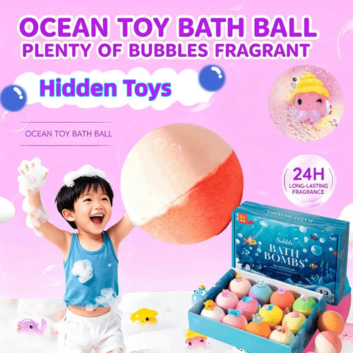 12-Piece Bath Bomb Set with Surprise Toys | Natural Bubbles & Scent Bath Bomb Gift Set Zpaxo