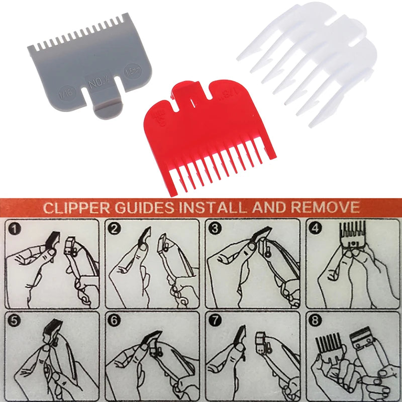3Pcs 4.7/4.8/5CM Hair Clipper Limit Comb Cutting Guide Barber Replacement Hair Trimmer Tool Zpaxo