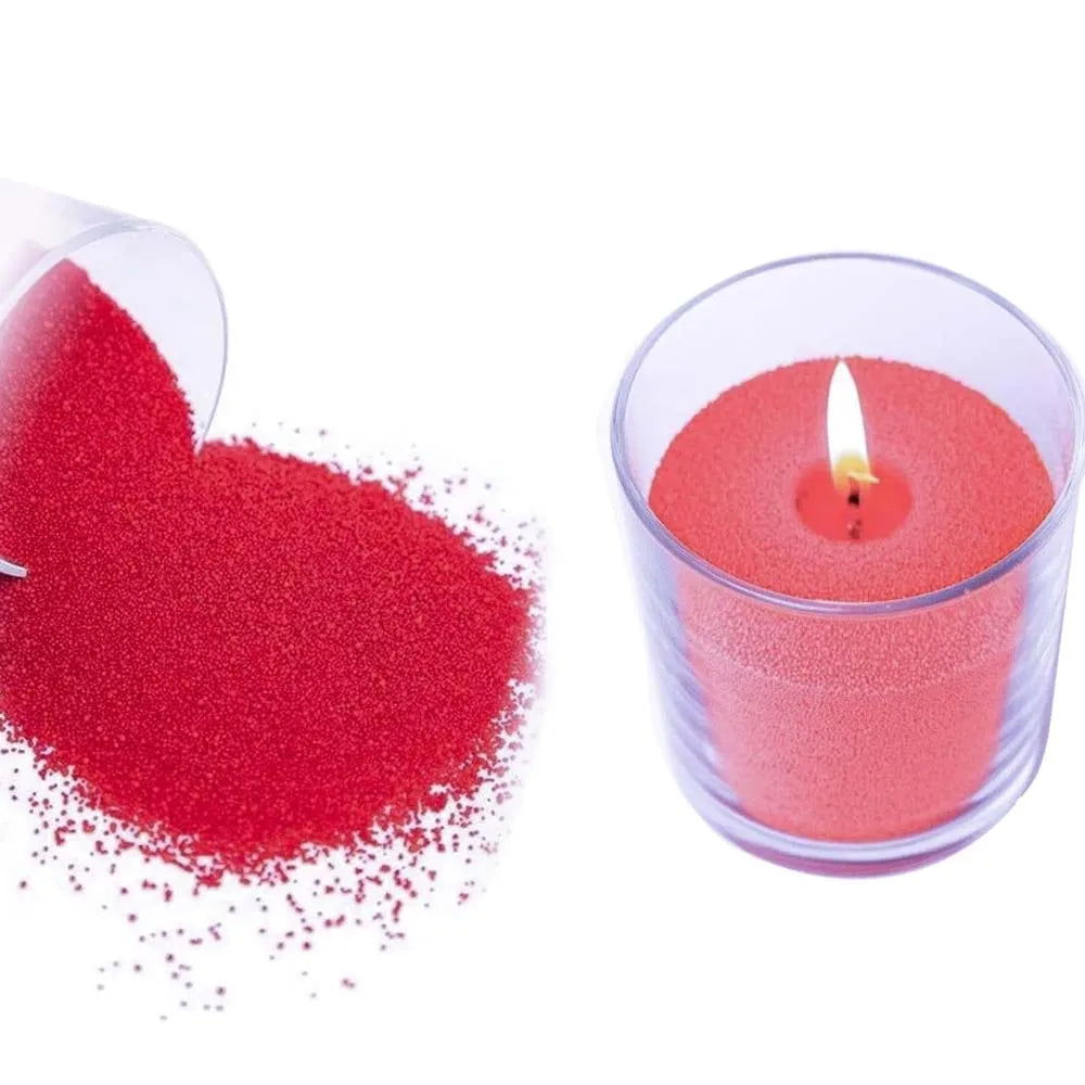 50g Colorful Sand Wax & Ice Flower Wax – DIY Candle Making Candle Making Wax Zpaxo red
