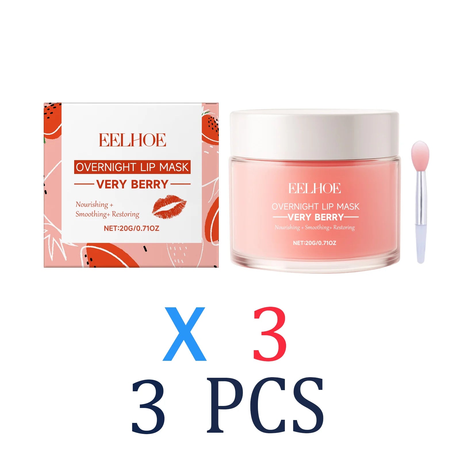 Berry Lip Sleeping Mask Overnight Lip Treatment for Dry Chapped Lips Hydrating Lip Mask with Hyaluronic Acid & Ceramide Deep Zpaxo 3 Pcs
