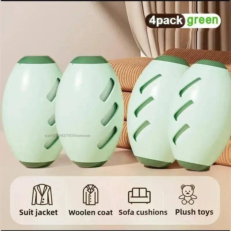 Portable Reusable Lint Roller Ball Washable Gel for Clothes and Pet Hair Removal Needed Compact Design with Ventilation Holes Zpaxo 4PCS-Green
