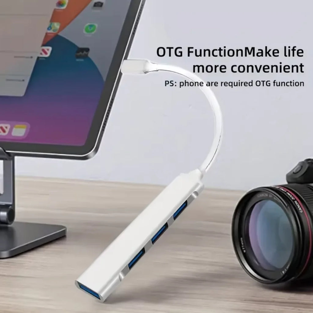 4-Port Multi-Splitter Type C Hub USB Adapter OTG for Xiaomi Lenovo MacBook 13 15 Air pro PC - Computer Accessories Zpaxo