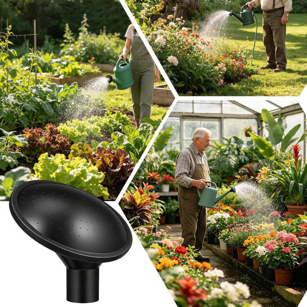 Black Inner Diameter Watering Can Head Sprinkler Spout Plastic Water