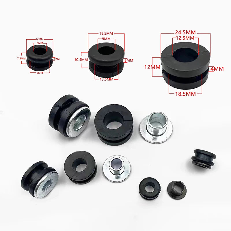 Motorcycle Rubber Grommet Bolt Kit – 5 Sets | Fairing Cushion