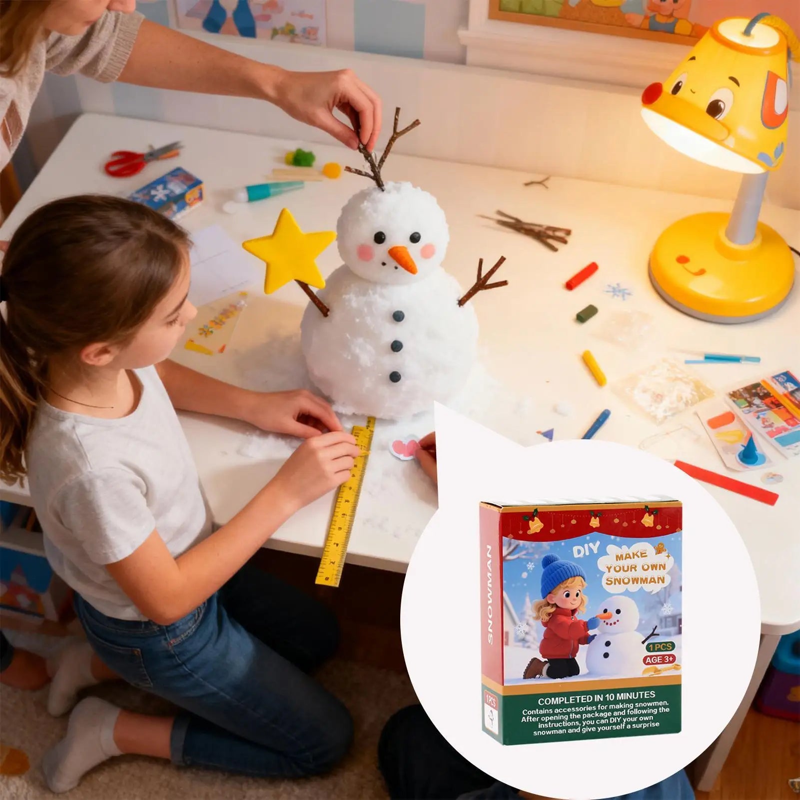 Christmas Snowman Craft Creative Crafts Building Stocking Stuffers