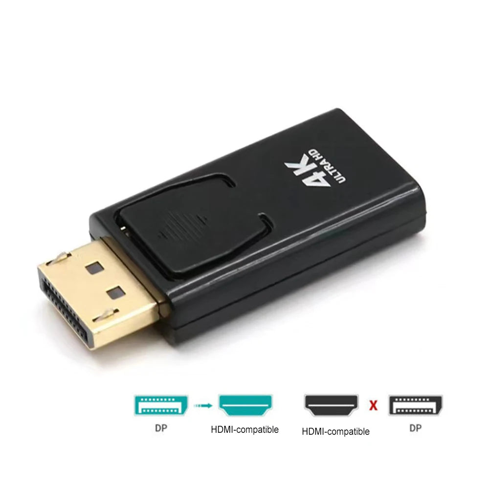 1080P 4K Display Port DP to HDMI-Compatible Male Female Adapter Converter for HDTV PC Support 4K Ultra HD Video Audio Connector Zpaxo