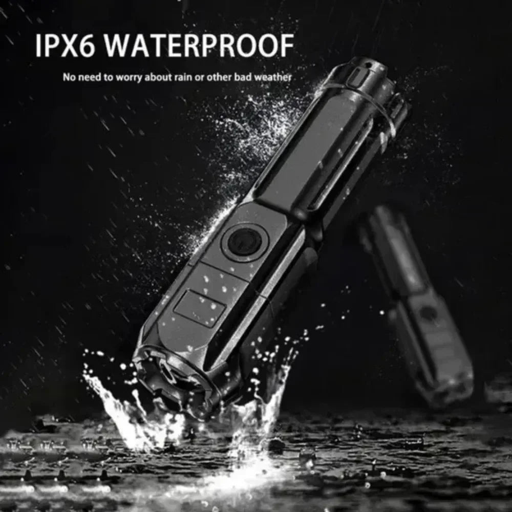 USB Rechargeable LED Flashlight – Zoomable & Waterproof Rechargeable Flashlight Zpaxo