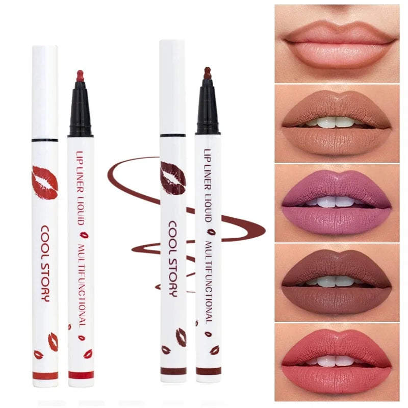 Liquid Lipliner Pencil Long Lasting Lips Cosmetic Tool Matte Soft Lip Zpaxo