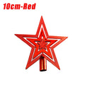 Plastic Christmas Tree Star Five-star Ornament Golden Pendant