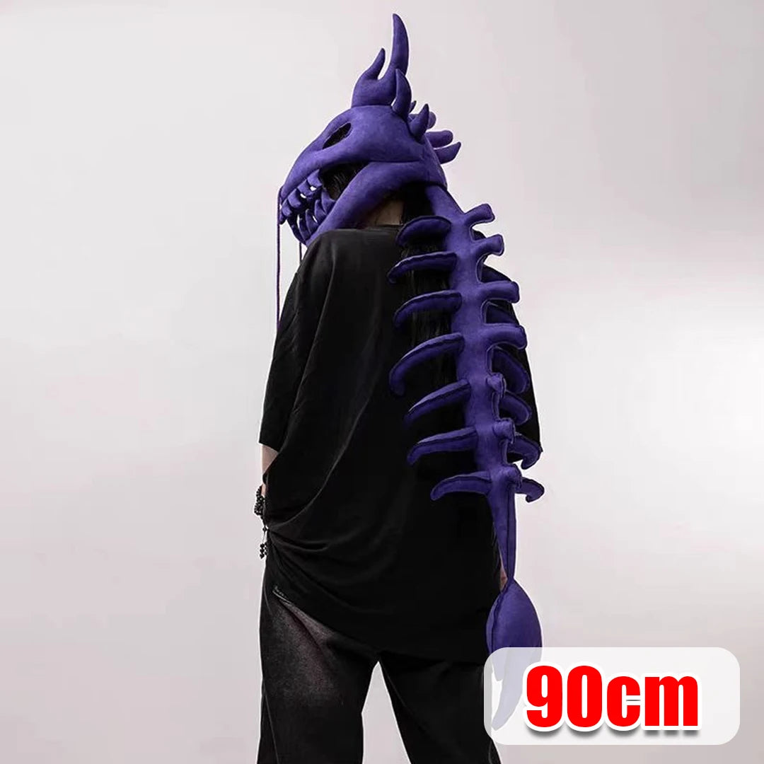2026 Chinese Dinosaur Skeleton Plush Hoodie Roleplay Costume Mask Toy