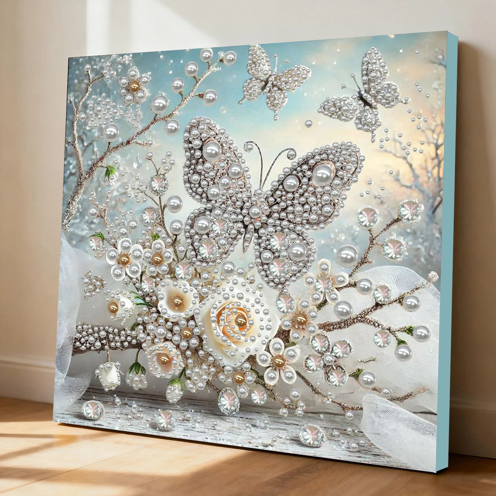 DIY Ladies Pearl Diamond Painting Gem Art 30x30cm Dots Paintings