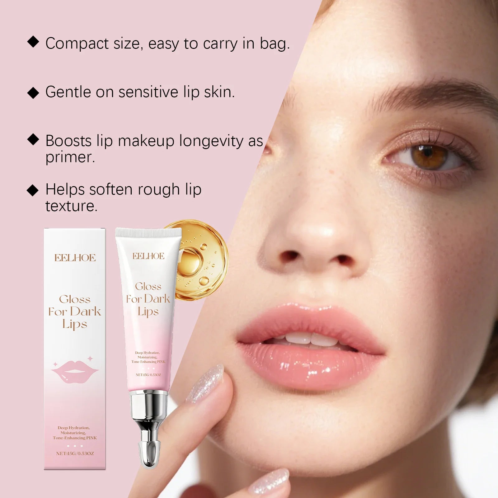 Lip Oil Hydrating Repair Serum Vitamin C & Lemon Oil Infused For Dry Chapped Lips Care Long Lasting Moisturizing Glossy Finish Zpaxo