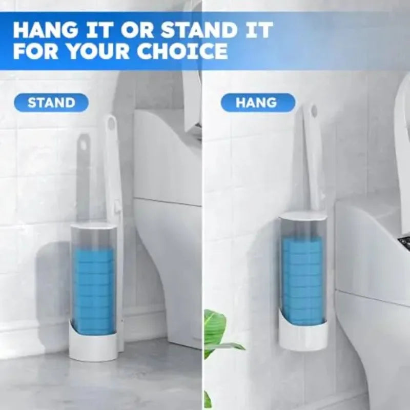 Cleaning Brushes Set Toilet Brush Head Replacement Toilet Cleaning Brush Wall-Mounted Standing Dual-Use Replacement Brush Heads Zpaxo