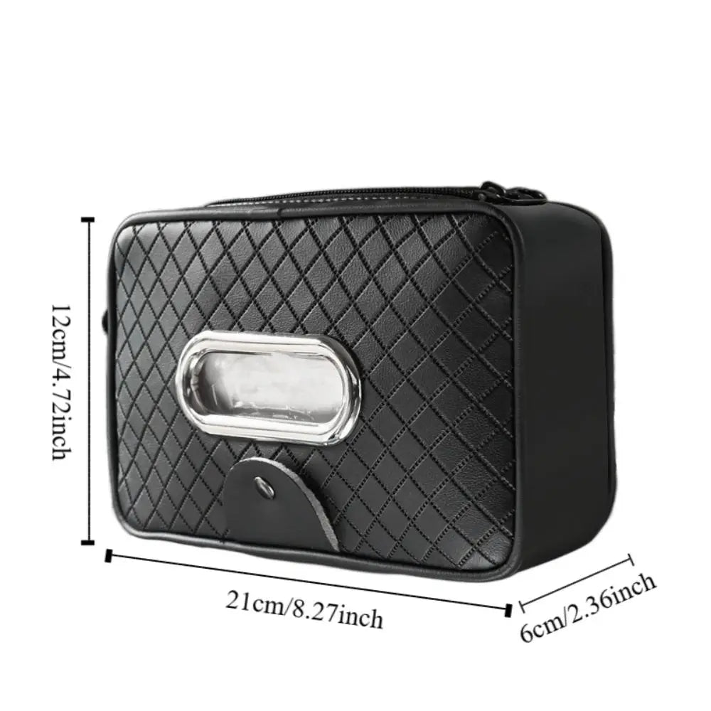 Universal Leather Car Tissue Box Zipper Organizer Storage Napkin Zpaxo