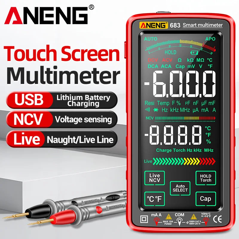 Professional Multimeter ANENG 683 AC DC Current Ammeter NCV Diode