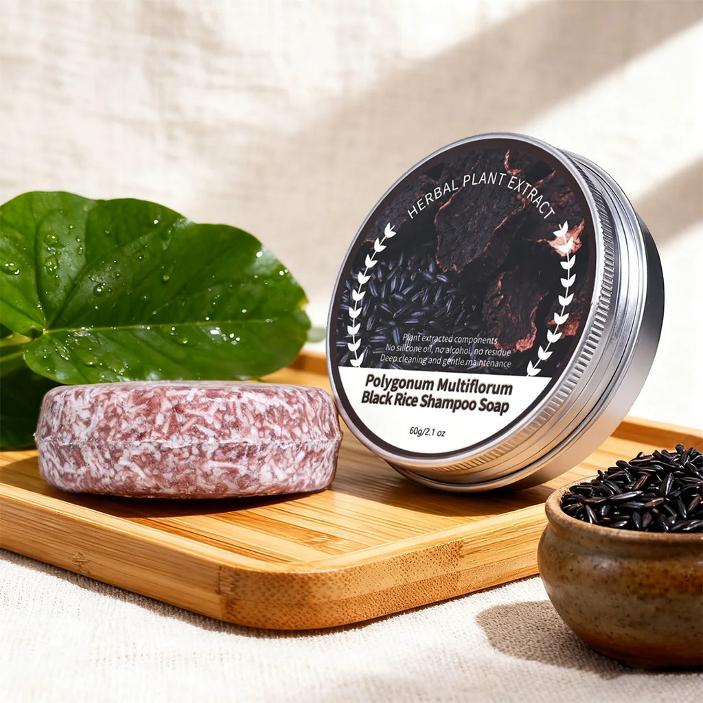 Polygonum Multiflorum & Black Rice Water Solid Shampoo Bar Solid Shampoo Bar Zpaxo