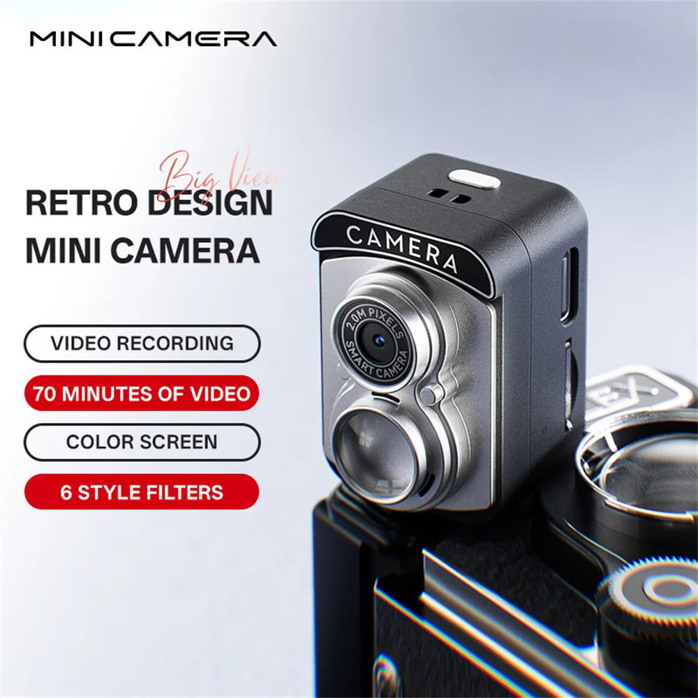 S13 NEW 0.96-inch HD Mini Digital Camera Student Photo Keychain Retro Style Small Portable Camera for Students 2025 Zpaxo