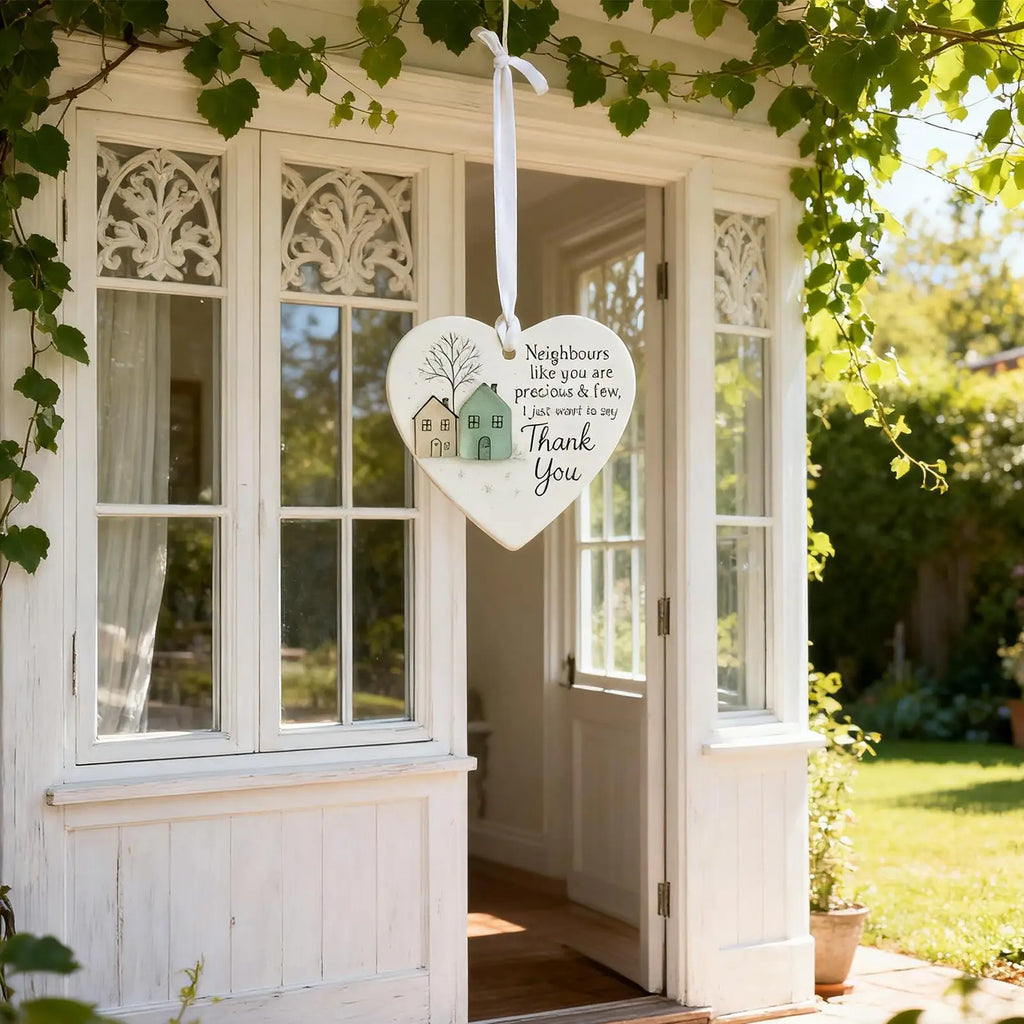 Thank You Neighbor Heart Shaped Ornament 2D Acrylic Appreciation