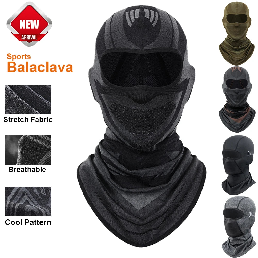Sports Winter Thermal Cycling Face Mask Balaclava Head Cover Ski Bicycle Motocycle Windproof Soft Warm MTB Bike Hat Headwear Zpaxo