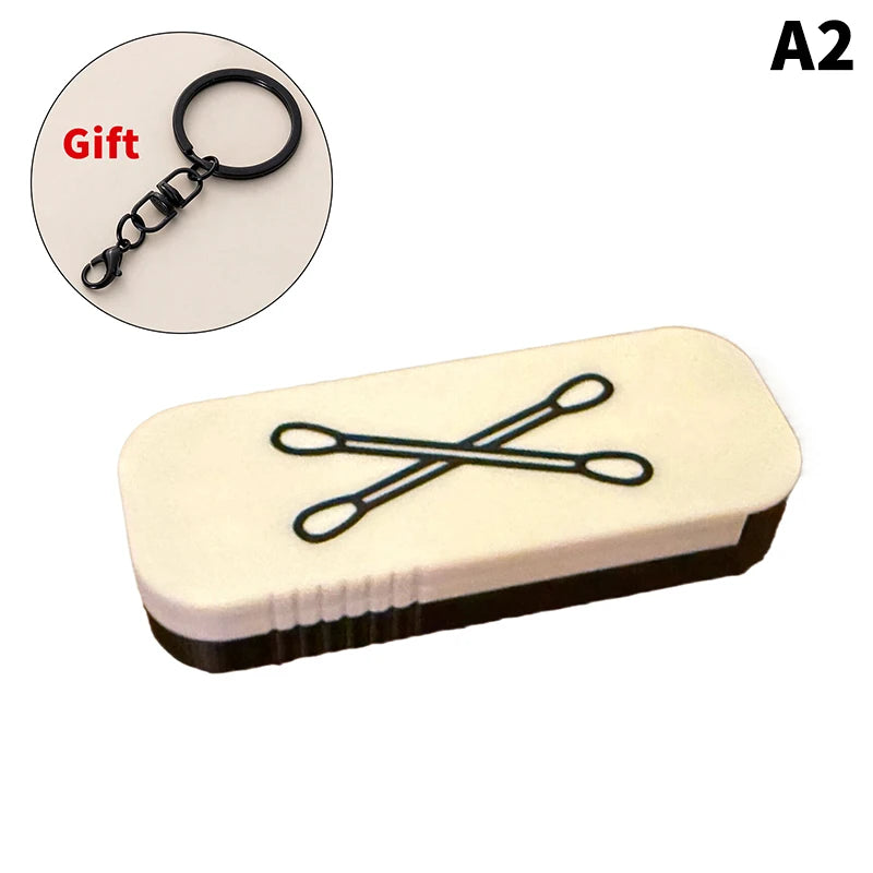CMNew Mini Sliding Cotton Swab Storage Box Keychain Portable Case Zpaxo A2