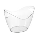 4L Large Capacity Ice Bucket for Home Use Beer Champagne Red Wine Outdoor Picnic Fruit Storage Basket, Transparent Ice Bucket Zpaxo Transparent