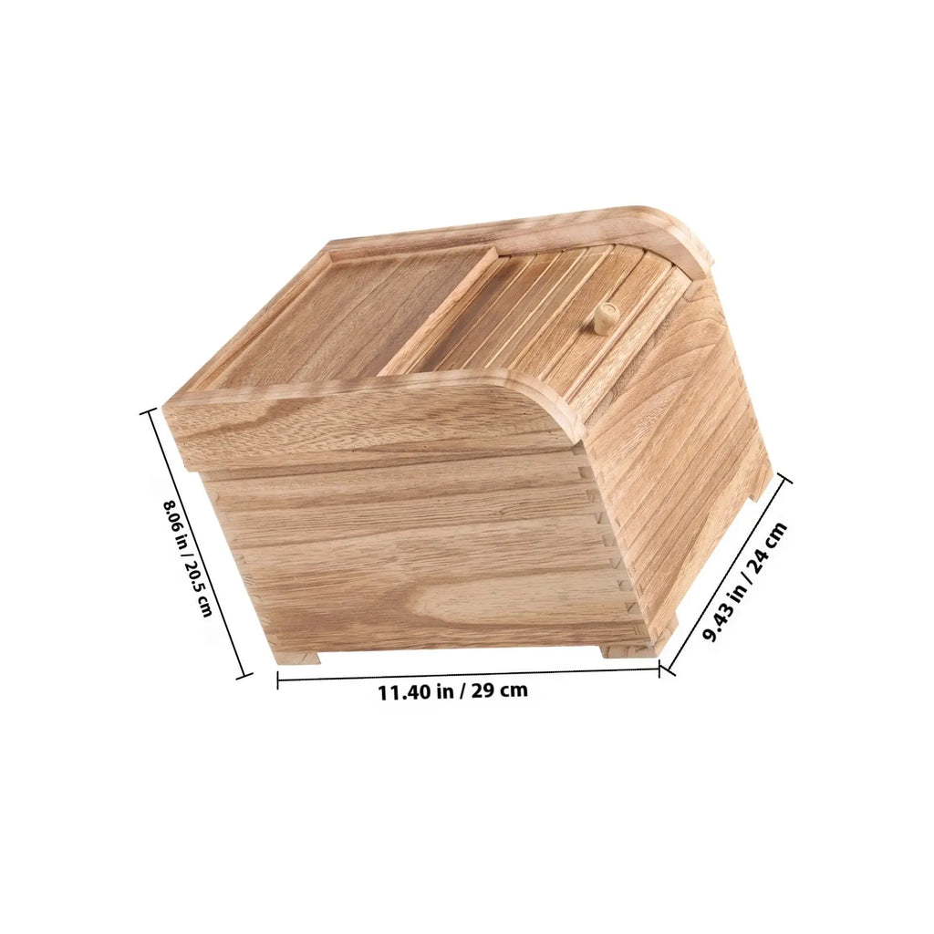 Large Wooden Rice Storage Container Lid Keeps Fresh Dry Ideal Pantry