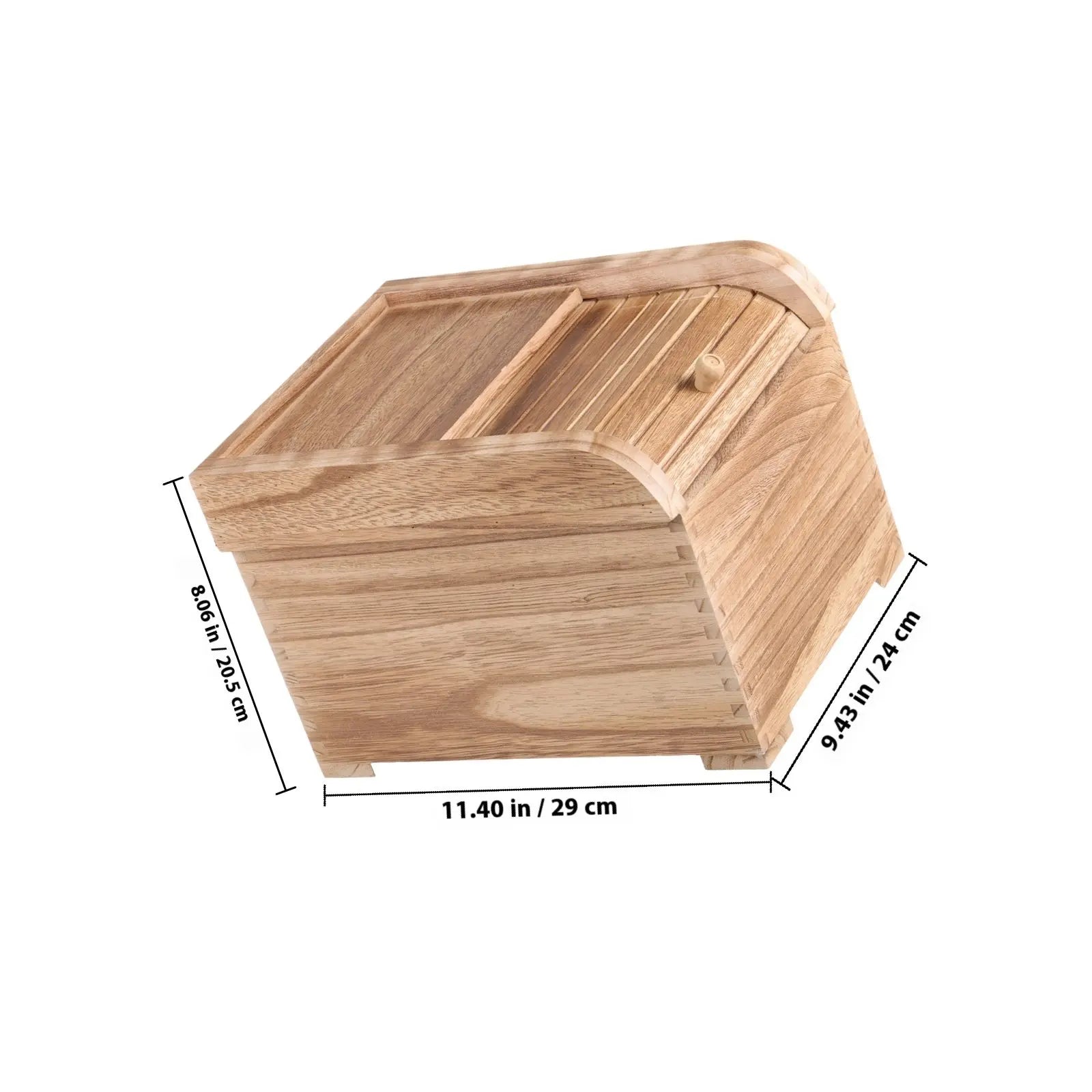 Large Wooden Rice Storage Container Lid Keeps Fresh Dry Ideal Pantry