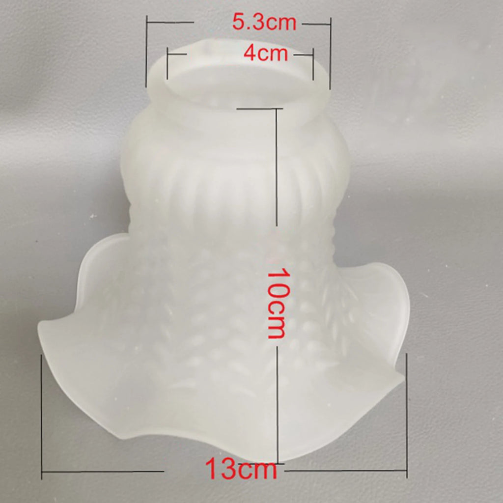 Glass Ceiling Lamp Shade Light Cover Flower Shaped Bulb Guard Fun Pendant Light Cover Fixture, for Home Bedside Bedroom Kitchen Zpaxo WHITE