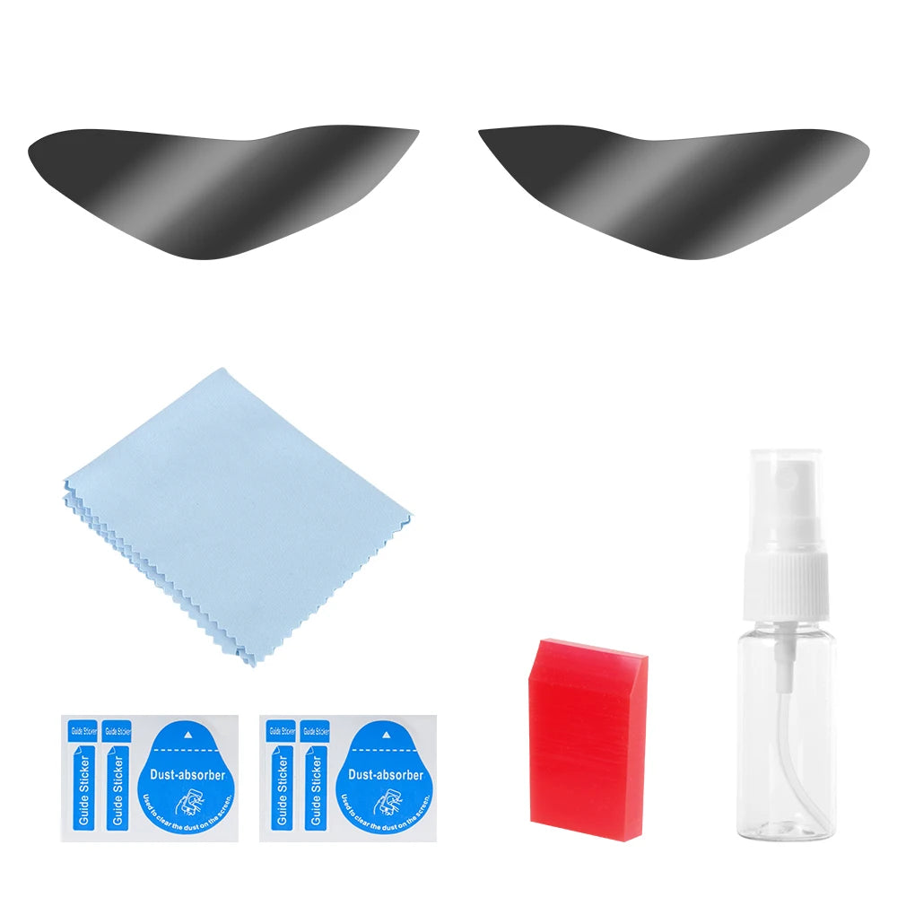 TPU Headlight Fog Rear Tail Lights Tesla Model Y 2019-2023 Lamp Zpaxo Black For Headlight